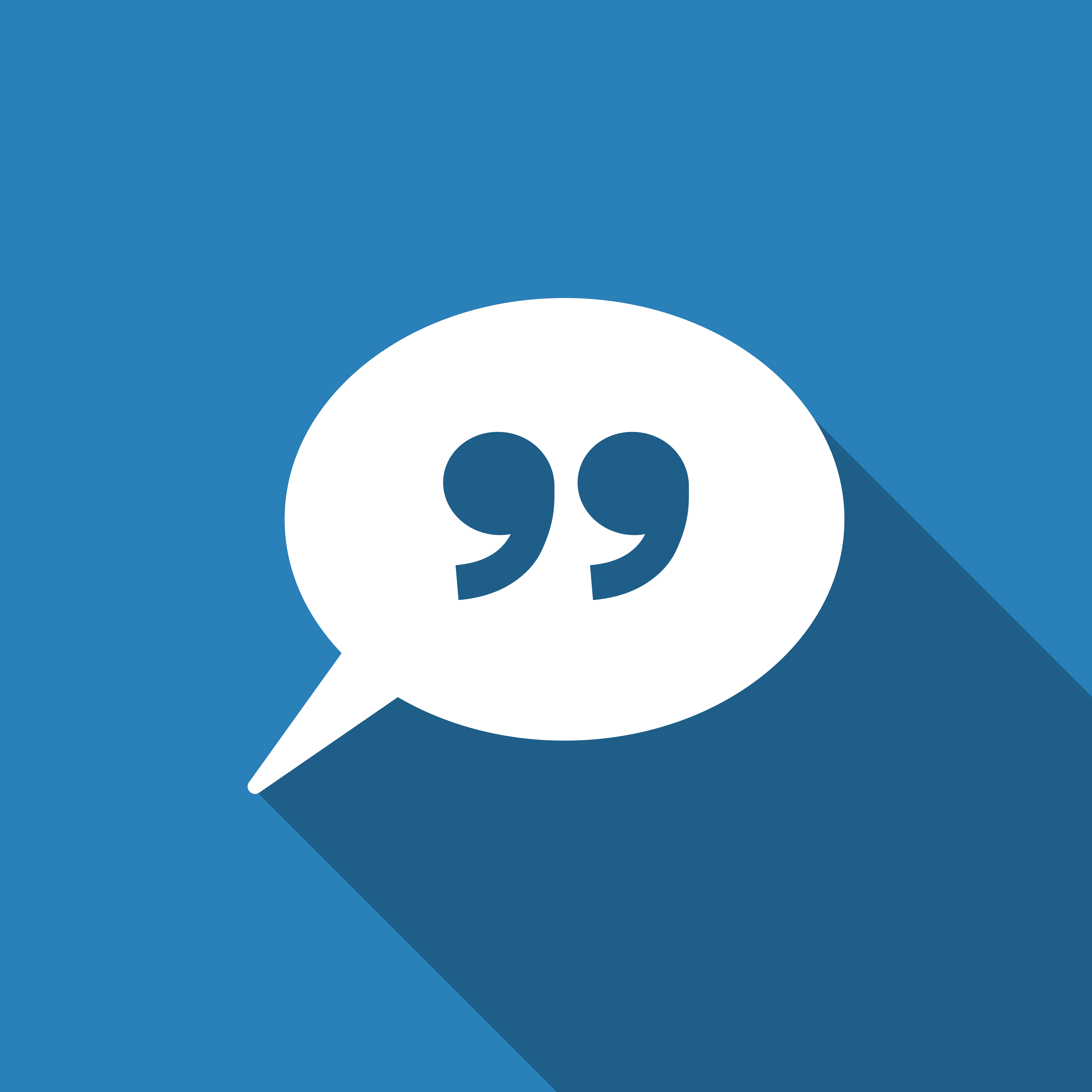 Depositphotos: Quote sign icon with long shadow @ T-Kot
